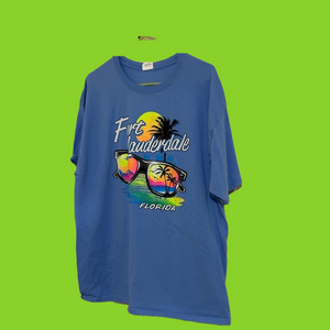 Men’s Fort Lauderdale tee in blue. Size XL.